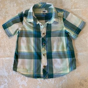Boys plaid button down shirt